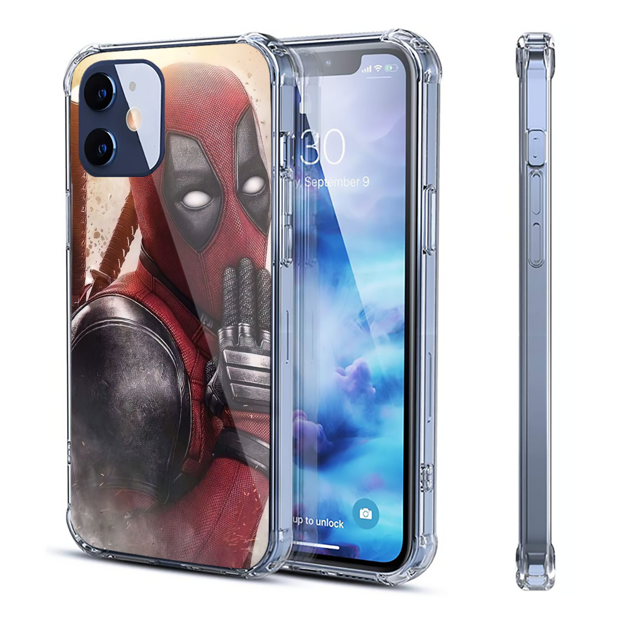 （画像用） Deadpool デッドプール 【iPhone 12シリーズ対応】透明スマホケース（クリアソフトケース）